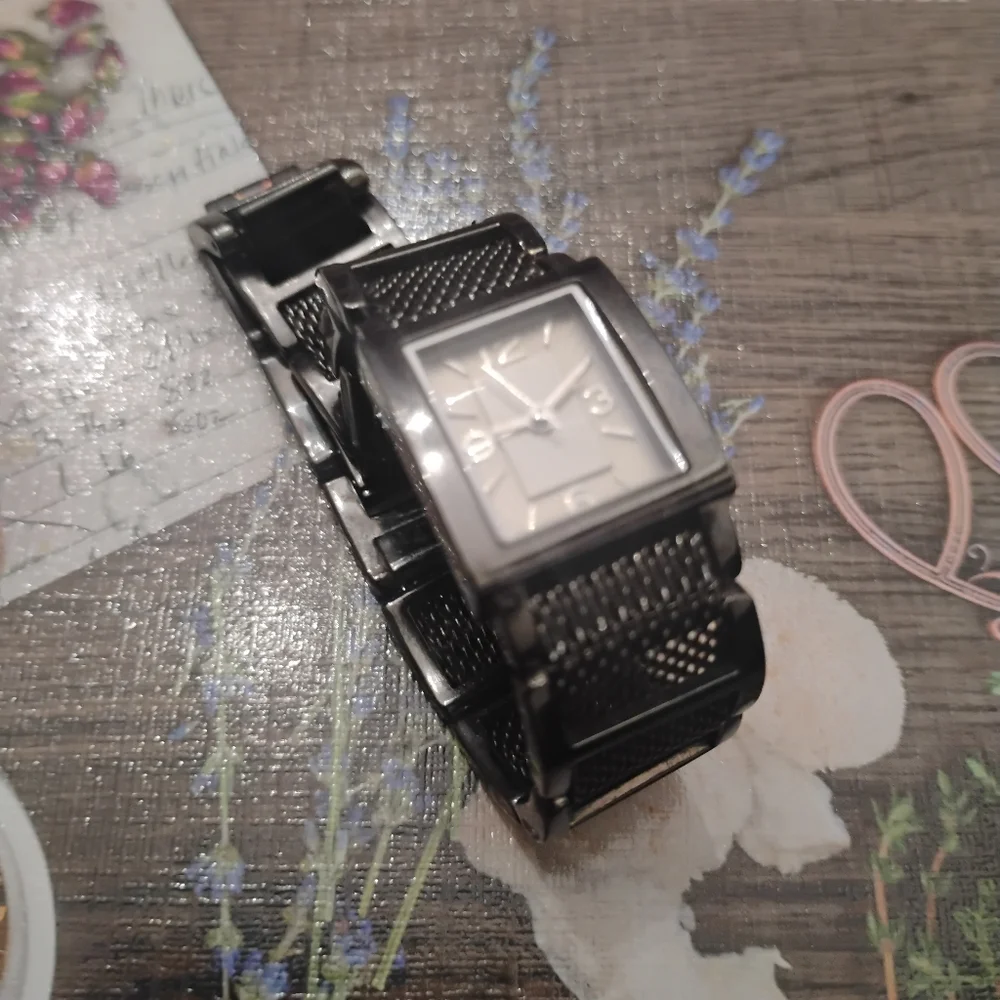 Fossil F2 Square Faced Stainless Steel Mesh Band Quartz Watch